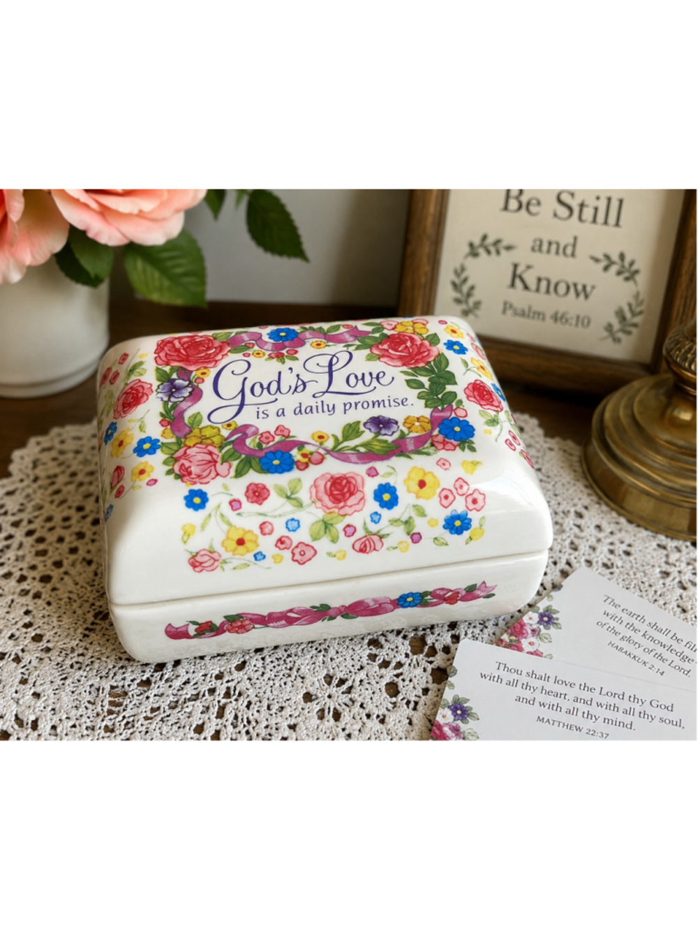Warner Press God’s Love Daily Promise Scripture Card Holder Box